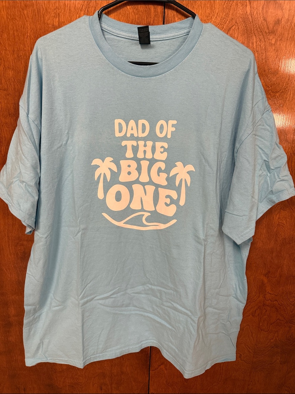 Light Blue "Dad of the Big One" Birthday Graphic Tee